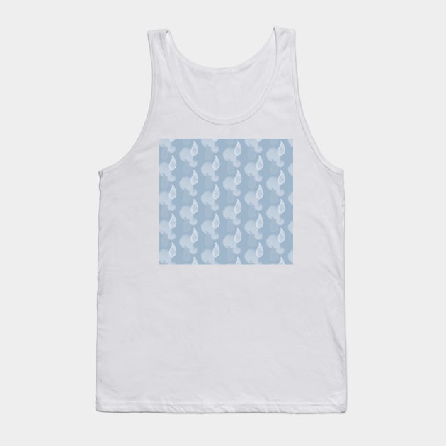 Rain - small drops of water form a pattern on powder blue Tank Top by Uniquepixx